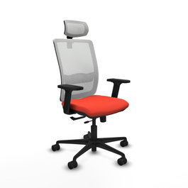 PIQUERAS Y CRESPO Silla de oficina Haches Naranja oscuro/Blanco