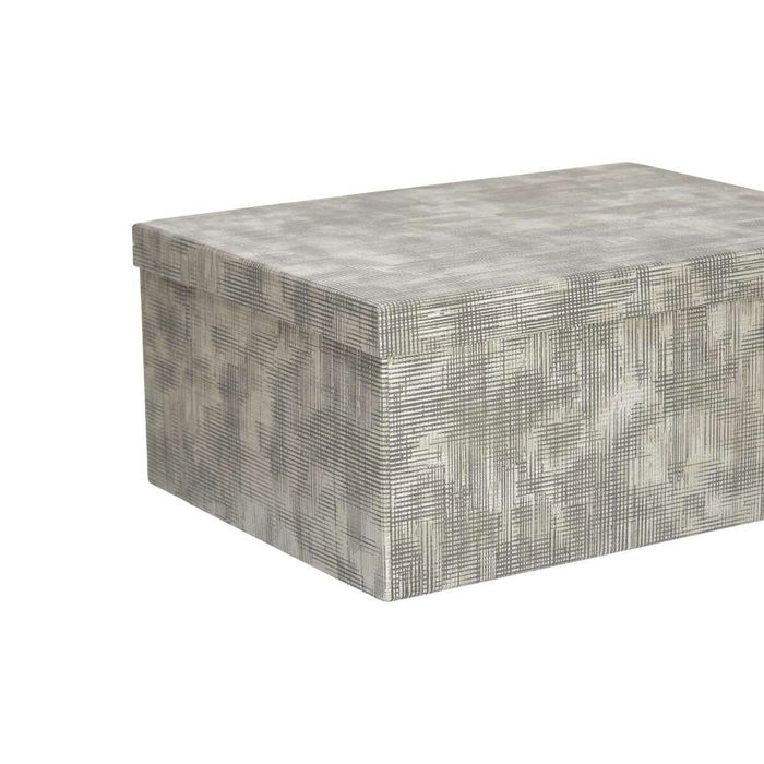 Set de Cajas Organizadoras Apilables Pincello Antracita Cartón Rayas (2 Unidades)