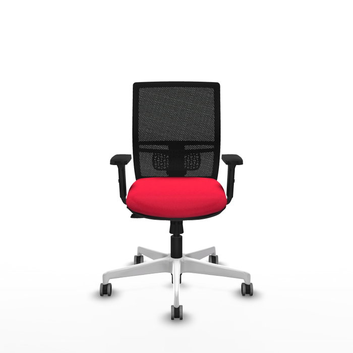 PIQUERAS Y CRESPO Silla de oficina Yunquera con mecanismo Sincro/Traslack, Rojo y Negro