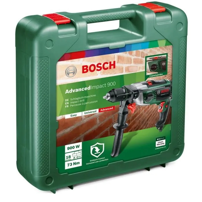 Bosch Taladro percutor AdvancedImpact 900 - 900 W