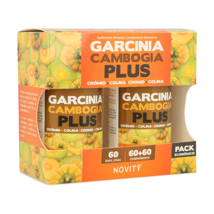 Novity Garcinia Cambogia Plus Pack 60+60 Cápsulas Complemento Alimenticio Sensación de Plenitud Novity Garcinia Cambogia Plus Pack 60+60 Cápsulas Complemento Alimenticio Sensación de Plenitud