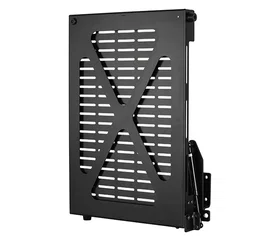 B-Tech BT7884 Soporte Giratorio para Equipo AV, Bandeja de Almacenamiento con Capacidad 10 kg, Negro