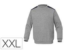 Deltaplus Sudadera olino con refuerzo en espalda y codos gris talla XXL