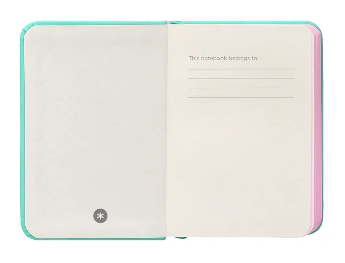 Antartik Cuaderno A7 Tapa Dura Hojas Lisas Rosa y Turquesa 80 Hojas 80gr FSC