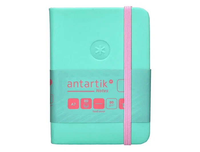 Antartik Cuaderno A7 Tapa Dura Hojas Lisas Rosa y Turquesa 80 Hojas 80gr FSC