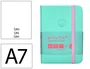 Antartik Cuaderno A7 Tapa Dura Hojas Lisas Rosa y Turquesa 80 Hojas 80gr FSC