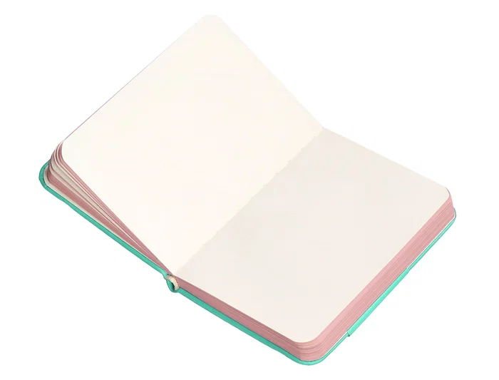 Antartik Cuaderno A7 Tapa Dura Hojas Lisas Rosa y Turquesa 80 Hojas 80gr FSC