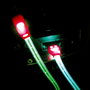 Be Mix Cable Plano Luminoso Micro USB para Carga y Sincronización, 1 Metro