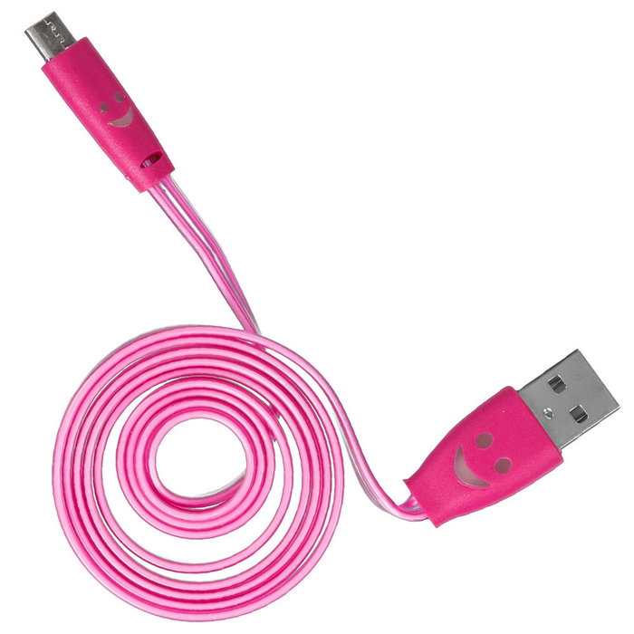 Be Mix Cable Plano Luminoso Micro USB para Carga y Sincronización, 1 Metro Be Mix Cable Plano Luminoso Micro USB para Carga y Sincronización, 1 Metro