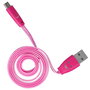 Be Mix Cable Plano Luminoso Micro USB para Carga y Sincronización, 1 Metro