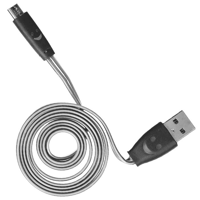Be Mix Cable Plano Luminoso Micro USB para Carga y Sincronización, 1 Metro Be Mix Cable Plano Luminoso Micro USB para Carga y Sincronización, 1 Metro
