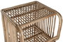 DKD Home Decor Mesita de Noche Balines de Mimbre Natural con 1 Estante, Mueble Auxiliar (Largo 38 x Alto 72.5 x Ancho 42 cm)