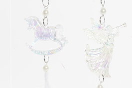 DKD Home Decor Decoración Colgante Navidad Fantasia Multicolor 1 x 26 x 9 cm (24 Unidades)