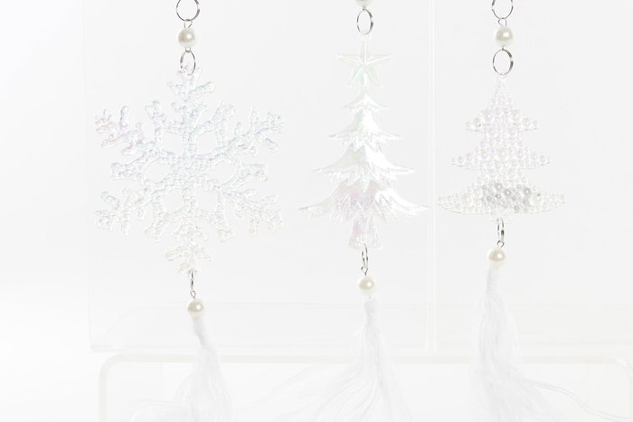 DKD Home Decor Decoración Colgante Navidad Fantasia Multicolor 1 x 26 x 9 cm (24 Unidades)