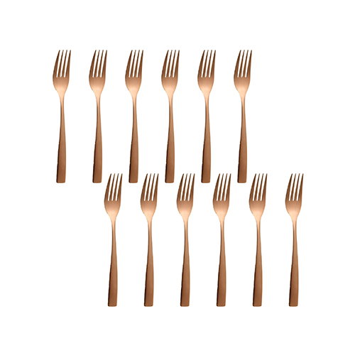 Summa SINXELO Tenedor de Mesa Satinado Cobre 20.5 cm Acero Inoxidable 18/10 (Set de 12) Summa SINXELO Tenedor de Mesa Satinado Cobre 20.5 cm Acero Inoxidable 18/10 (Set de 12)