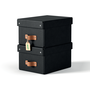 Leitz 61470095 Pack 2 Cajas de Almacenamiento Cartón Pequeña A5 Color Negro 7L 200x150x280mm