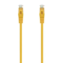 AISENS A145-0563 Cable de Red Patch Cord Cat6a UTP 500 MHz, LSZH, AWG24, Cobre 100%, 25 cm, Color Amarillo, Con Conectores RJ45, para 10 Gigabit Ethernet y PoE