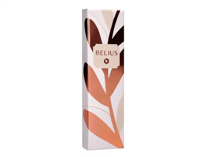 Belius Boligrafo Rose Aluminio Beige Claro Oro Rosa Tinta Azul Caja Diseño Elegante