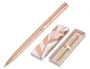 Belius Boligrafo Rose Aluminio Beige Claro Oro Rosa Tinta Azul Caja Diseño Elegante