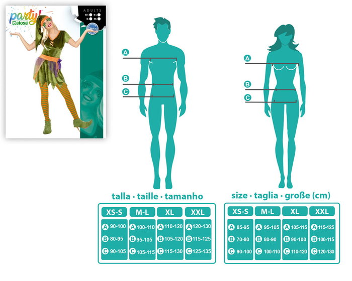Disfraz Duende Mujer Adulto Verde XL