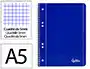Liderpapel Cuaderno Espiral A5 Micro Serie Azul Tapa Blanda 80 Hojas 75gr Cuadro 5mm Azul