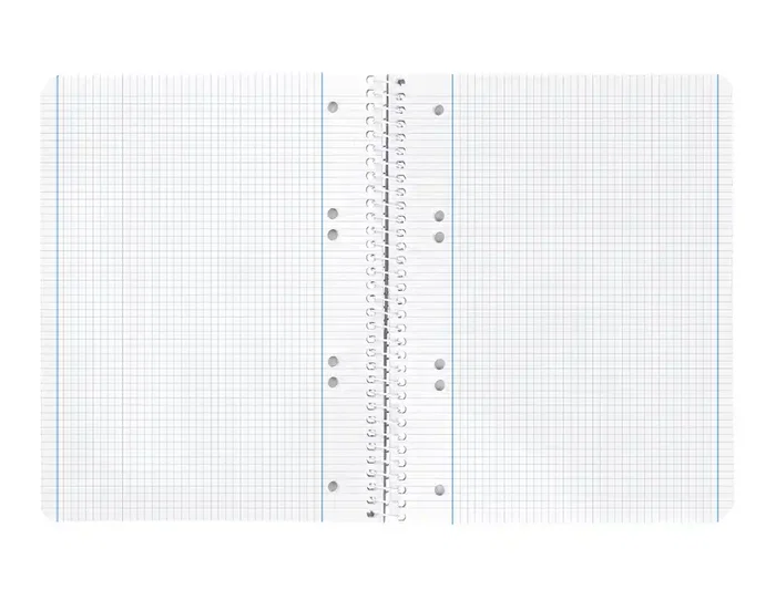 Liderpapel Cuaderno Espiral A5 Micro Serie Azul Tapa Blanda 80 Hojas 75gr Cuadro 5mm Azul