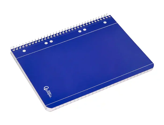 Liderpapel Cuaderno Espiral A5 Micro Serie Azul Tapa Blanda 80 Hojas 75gr Cuadro 5mm Azul
