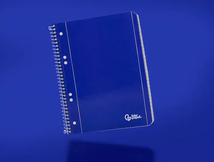 Liderpapel Cuaderno Espiral A5 Micro Serie Azul Tapa Blanda 80 Hojas 75gr Cuadro 5mm Azul