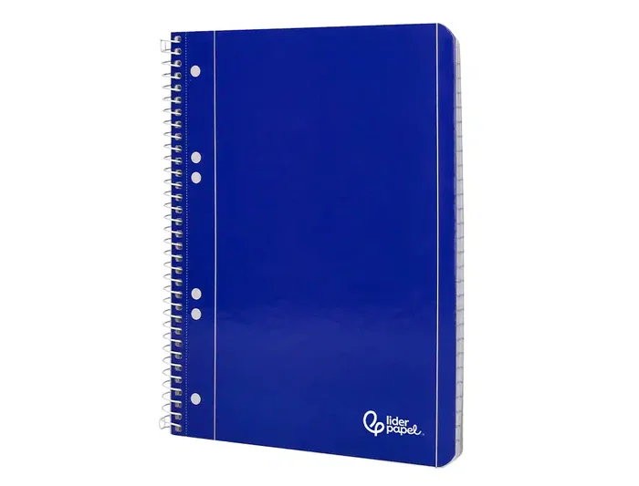 Liderpapel Cuaderno Espiral A5 Micro Serie Azul Tapa Blanda 80 Hojas 75gr Cuadro 5mm Azul