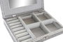 DKD Home Decor Joyero Indio Plateado Natural Madera y Aluminio 20 x 5.4 x 27.5 cm