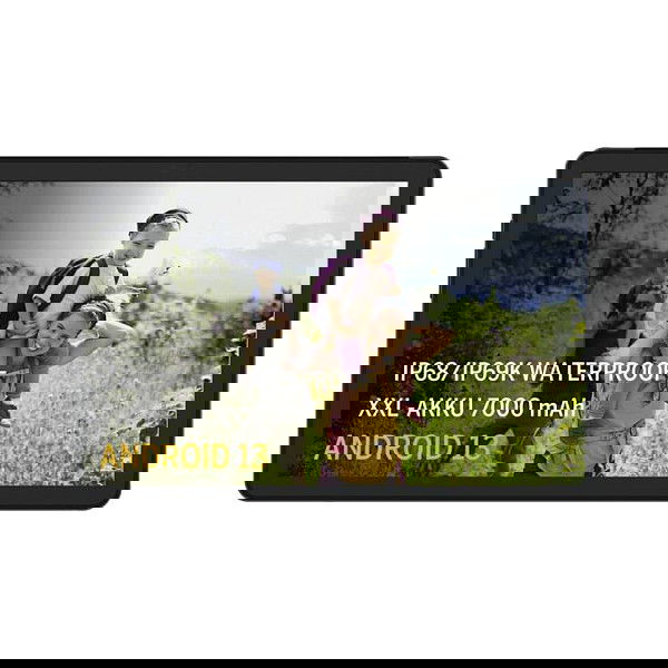 AGM Pad P1 Lite Tablet Android 13 Outdoor Rugged, 10.4" IPS 2K, 4G LTE, 128 GB, 4 GB RAM, Helio G99, 8 MP Cámara, 7000 mAh Batería, IP68/IP69K, Negro