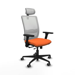 PIQUERAS Y CRESPO Silla de oficina Haches Naranja y Blanco
