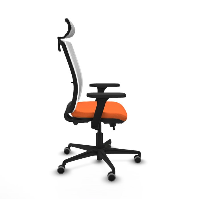 PIQUERAS Y CRESPO Silla de oficina Haches Naranja y Blanco