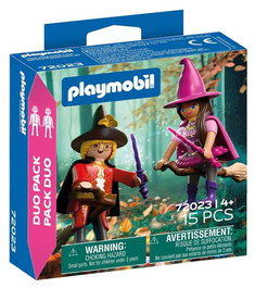 Playmobil Duo Pack Bruja y Mago con Accesorios - Figuras de Fantasía para Niños de 4 a 10 Años