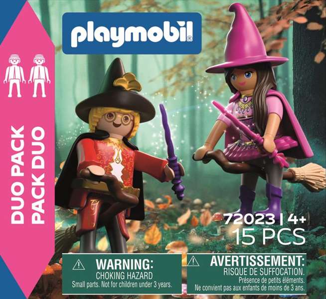 Playmobil Duo Pack Bruja y Mago con Accesorios - Figuras de Fantasía para Niños de 4 a 10 Años