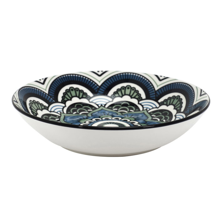 Home Deco Factory Plato Hondo Mandala Azul 20 cm Home Deco Factory Plato Hondo Mandala Azul 20 cm
