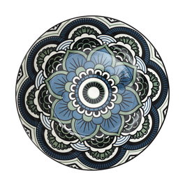 Home Deco Factory Plato Hondo Mandala Azul 20 cm