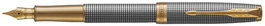 Pluma Parker Sonnet Premium Plata Cincelado Gt 18K (F)
