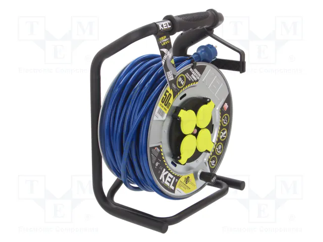 KEL Prolongador de alimentación H07BQ-F 3G2,5mm2 50m Azul