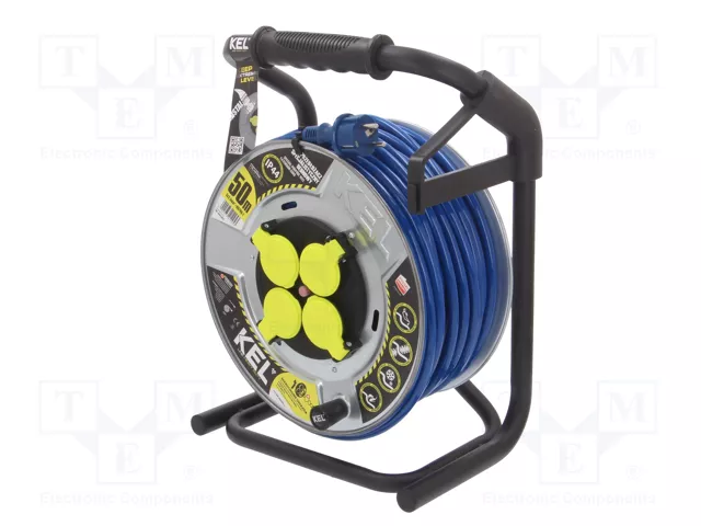 KEL Prolongador de alimentación H07BQ-F 3G2,5mm2 50m Azul