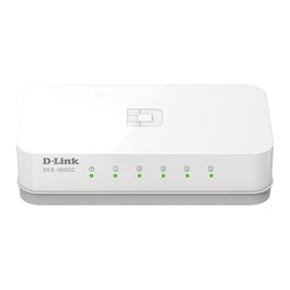 D-Link DES-1005C/E Switch Ethernet No Administrado, 5 Puertos Fast Ethernet (10/100) Desktop, Full Duplex, Blanco