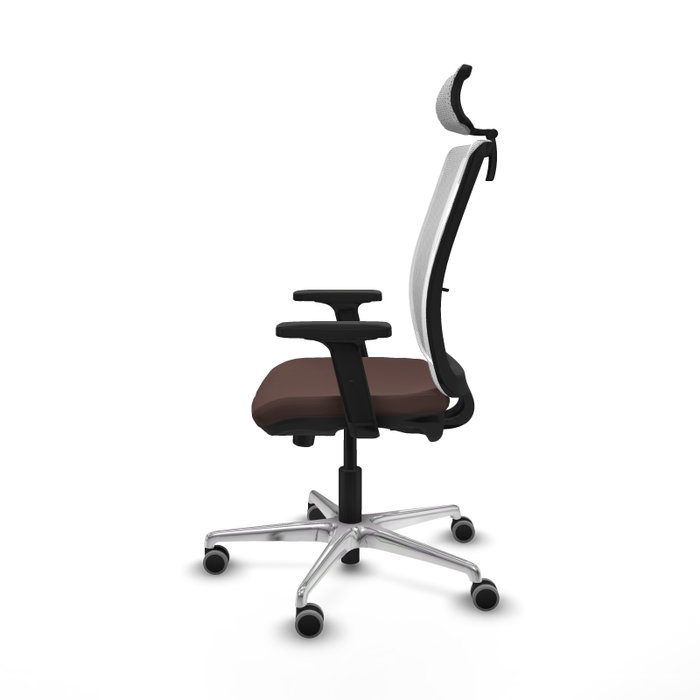 PIQUERAS Y CRESPO Silla de oficina Haches con mecanismo Sincro/Traslack Marrón y Blanco