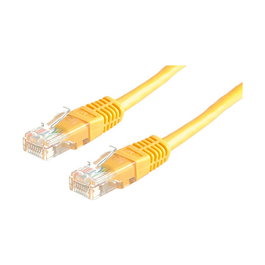 VALUE Cable de Red UTP Patch Cord Categoría 6 (Cat.6) Clase E, Color Amarillo, 2 Metros - 100 Ohmios