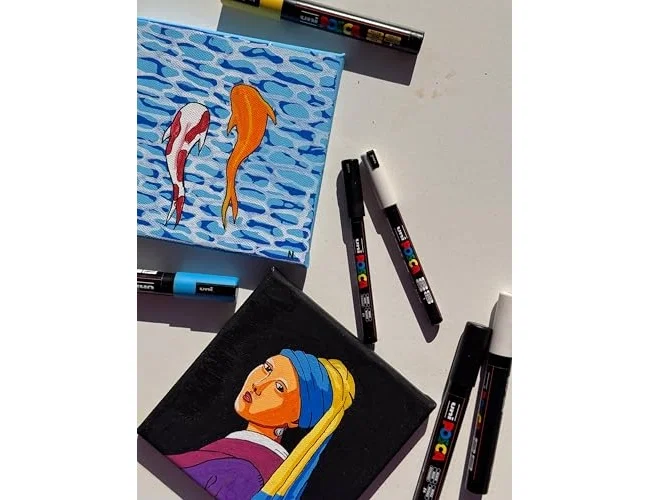 Posca PC-5M Estuche de 8 Rotuladores de Colores Oscuros Surtidos