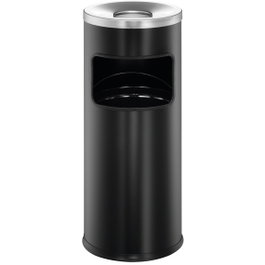 Durable Papelera Safe con cenicero redonda negra