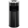 Durable Papelera Safe con cenicero redonda negra
