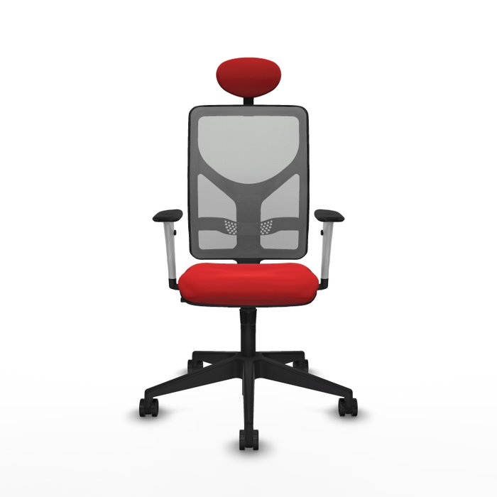 PIQUERAS Y CRESPO Silla de oficina Motilla Sincro Rojo y Gris PIQUERAS Y CRESPO Silla de oficina Motilla Sincro Rojo y Gris