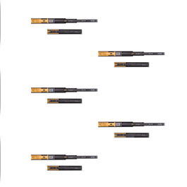 Emuca Lote de 5 juegos de guías para cajones, de bolas, altura 45mm, profundidad 300mm, extracción total, cierre suave, Negro