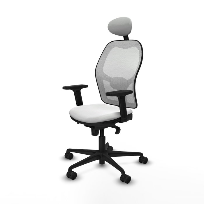 PIQUERAS Y CRESPO Silla de oficina Jorquera en Tela Blanca con Mecanismo Sincro PIQUERAS Y CRESPO Silla de oficina Jorquera en Tela Blanca con Mecanismo Sincro