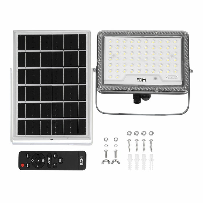 Edm Foco proyector solar slim 400 W 3500 lm 6500 K luz fría